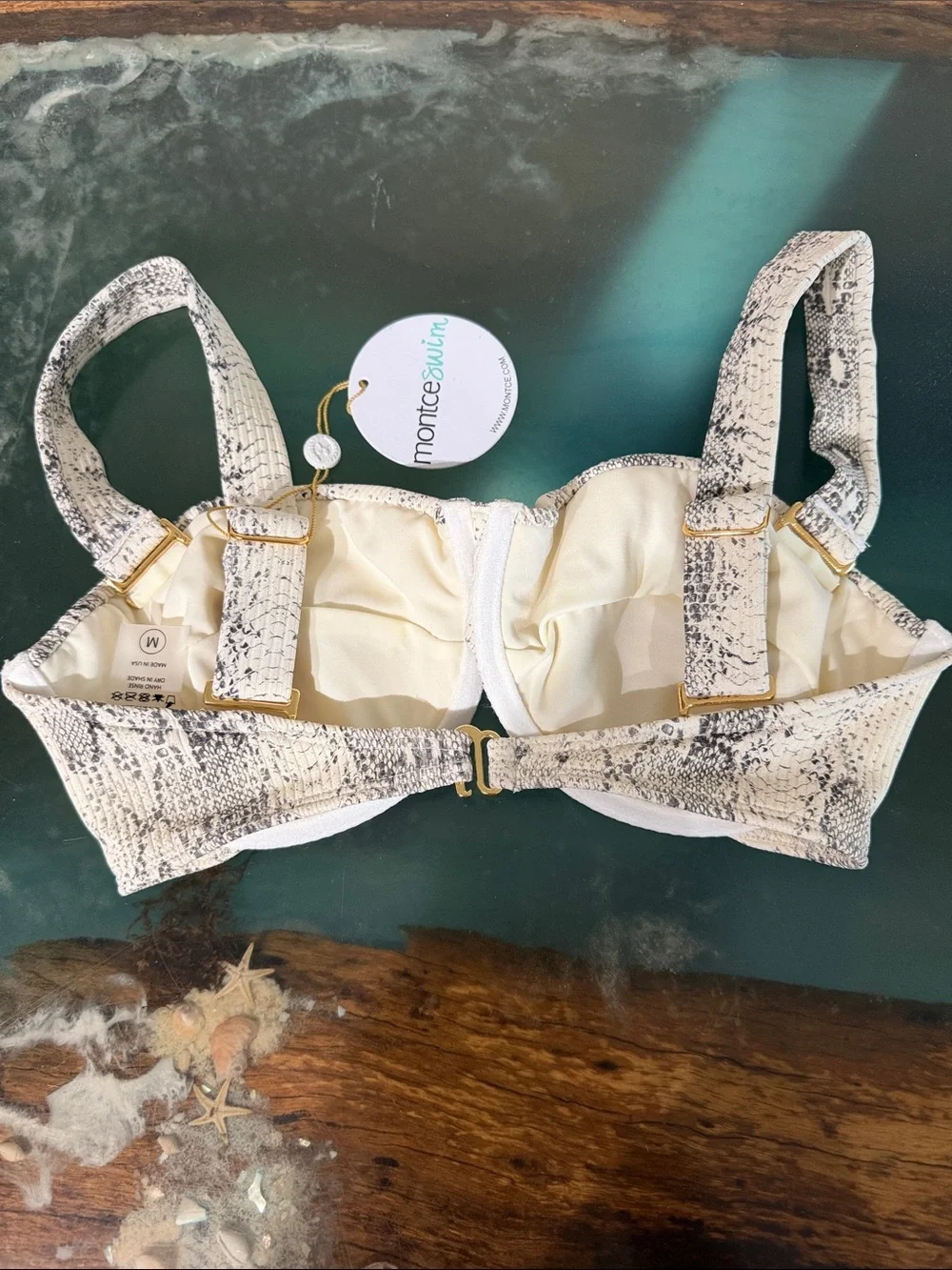 Montce Brand Snake-Print Underwire Bikini Top - Picture 6 of 6